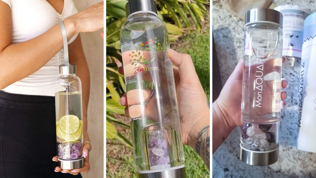 crystal water bottle